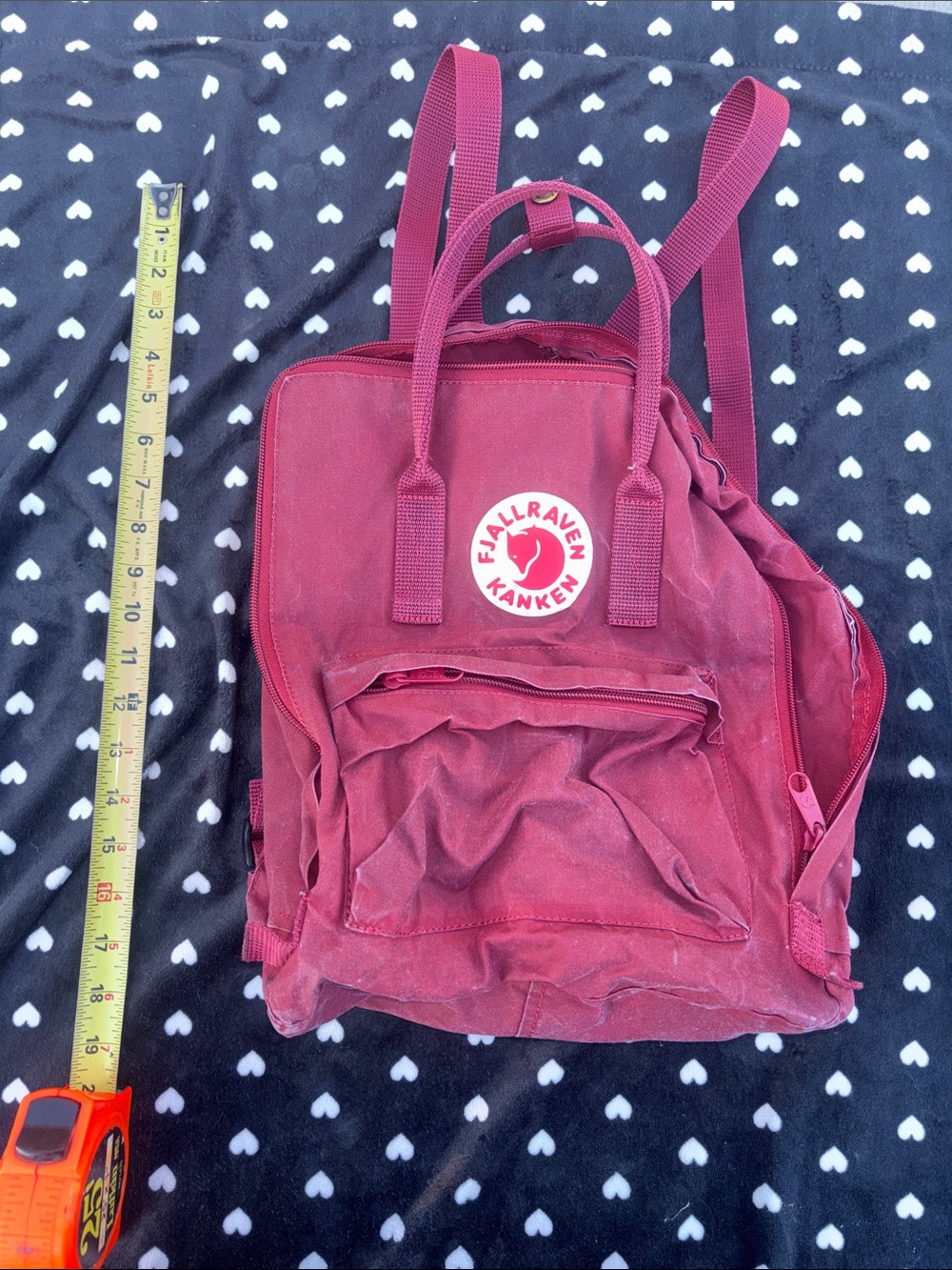 Fjallraven Kanken Small Backpack in Deep Red